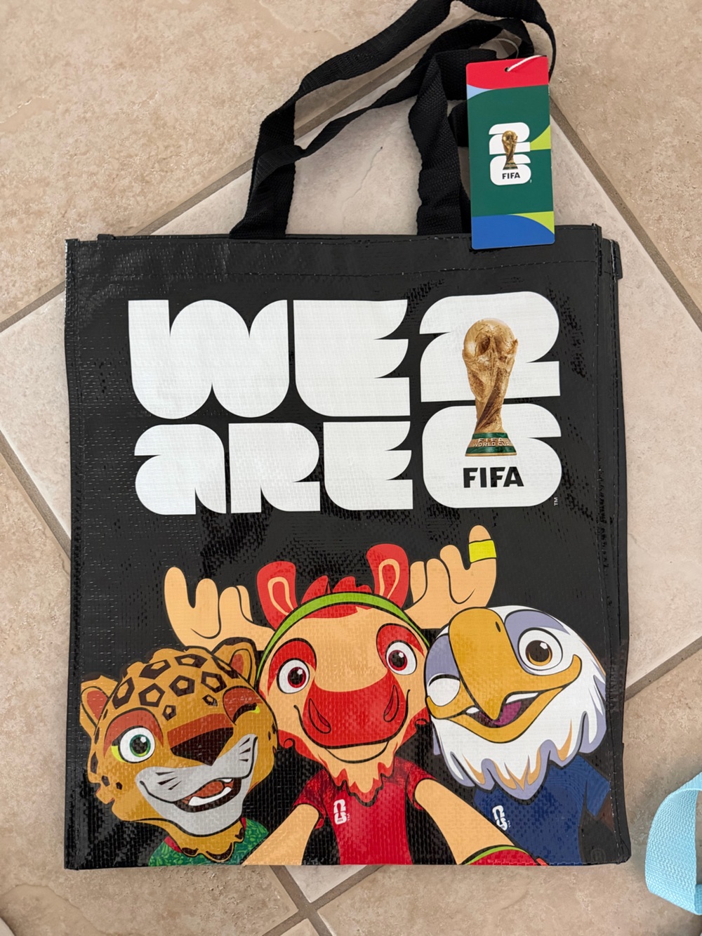 FIFA World Cup 2026 Reusable Tote bag We are 26 Mascot USA Official Licensed NWT